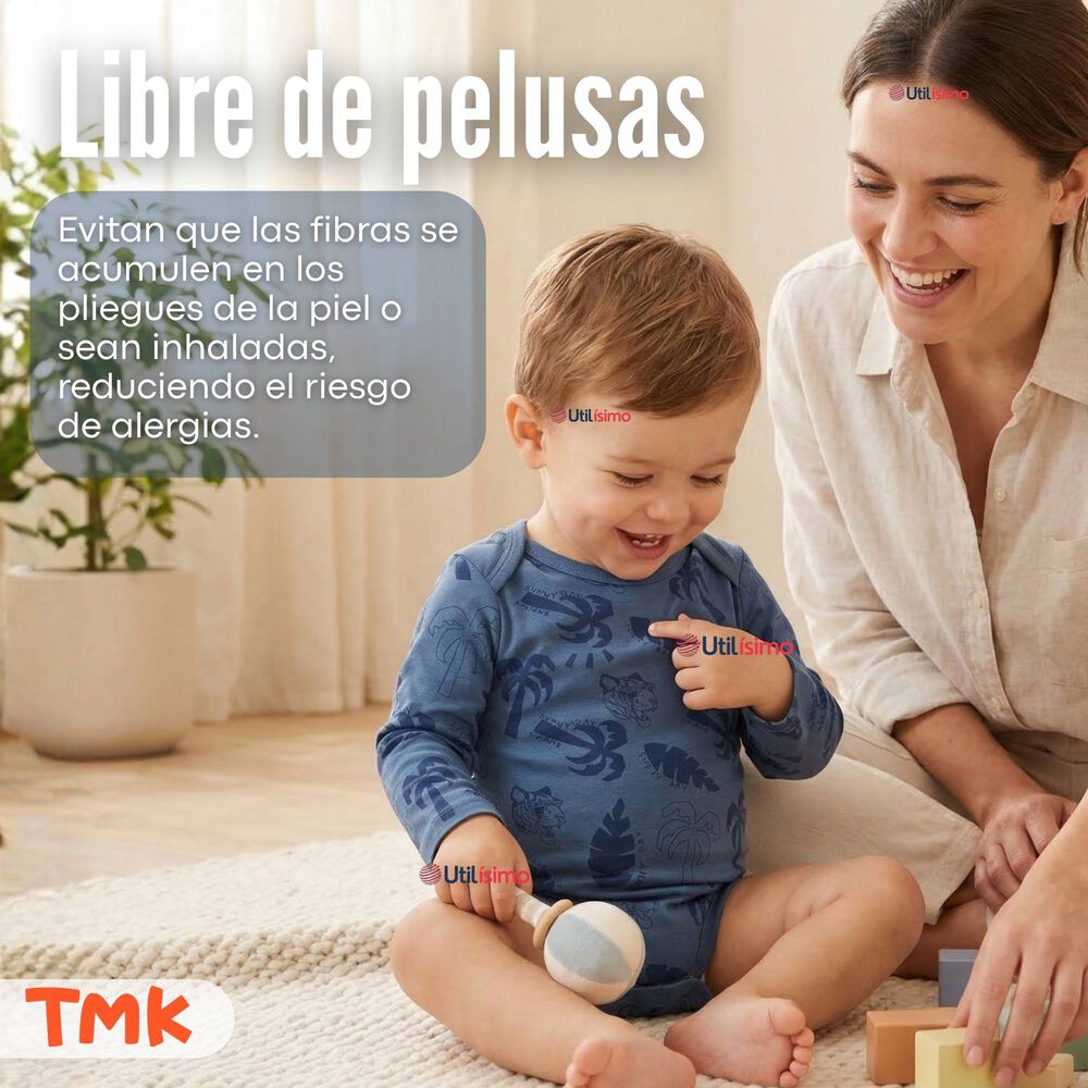 Pack 5 Bodys Manga Larga 100% Algod&oacute;n Beb&eacute; Ni&ntilde;o Wild Tiger image number 6.0