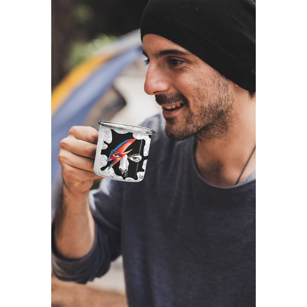 Taza Enlozada Lechera David Bowie Rock Musica image number 1.0