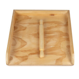 Pack Uslero Y Tabla De Amasar Natural 60x60x5 Cm M&aacute;xima Design