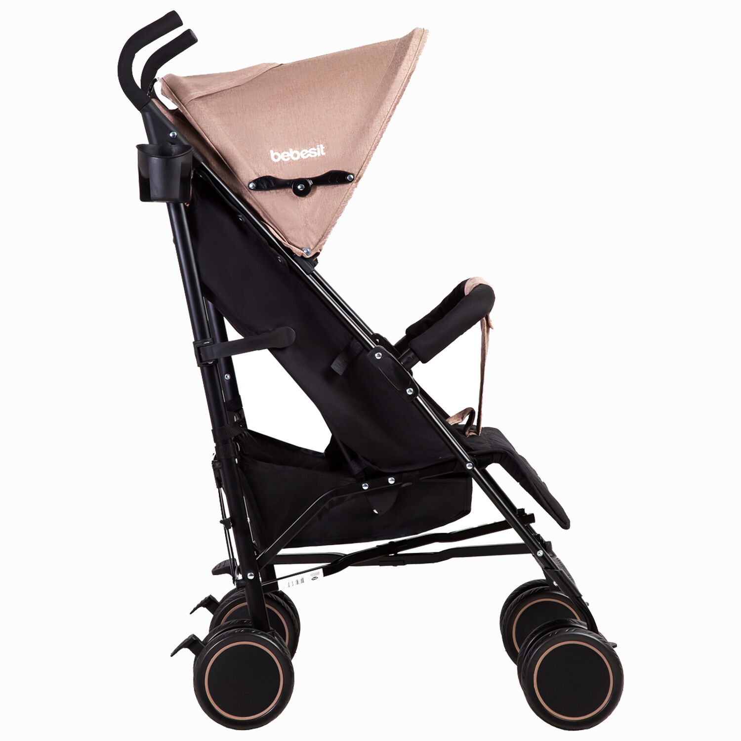 Coche Paragua Khronos Beige Rosado Bebesit image number 2.0