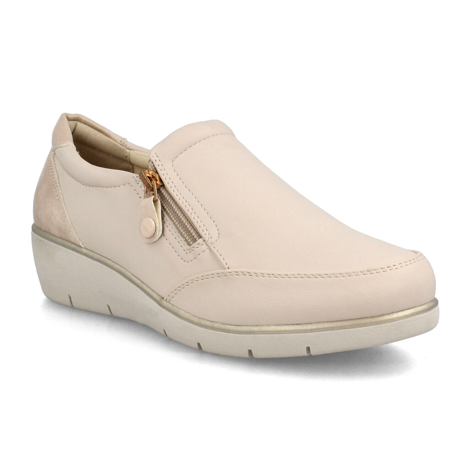 Mocasin Mujer Bata Frida Beige image number 1.0