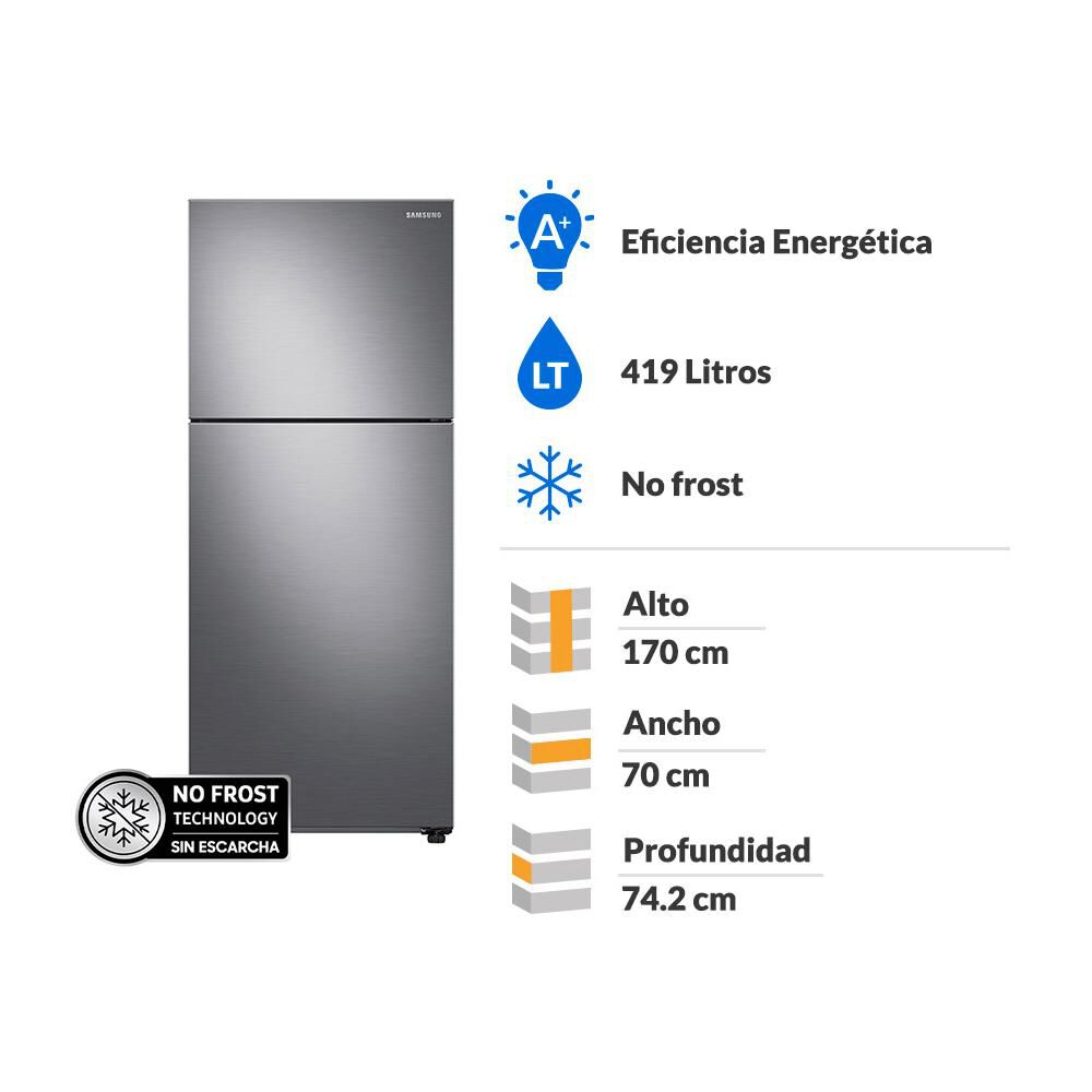 Refrigerador Top Freezer Samsung RT44A6540S9/ZS / No Frost / 419 Litros / A+ image number 1.0