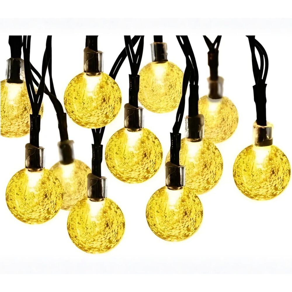 Guirnalda Solar Gotitas Cálida 50 Led Decoracion 6 Metros image number 0.0