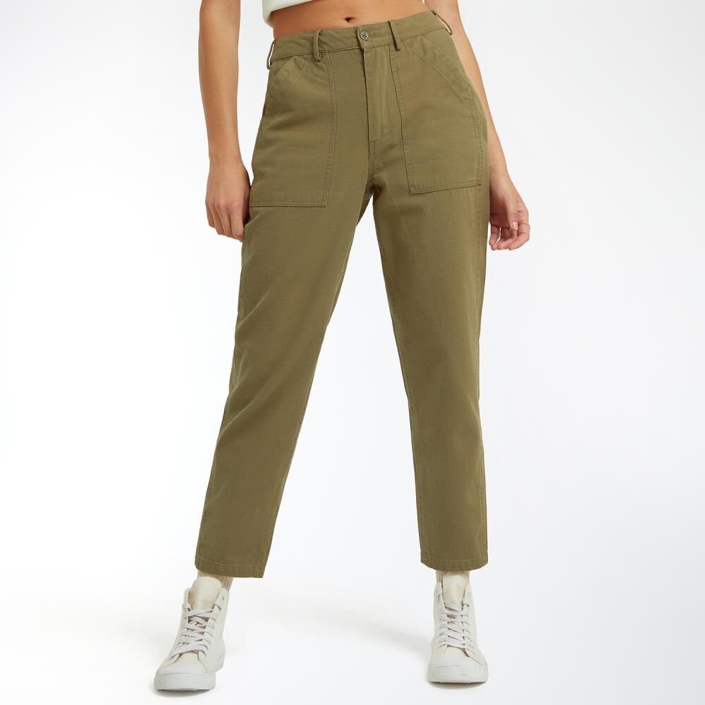 Pantalón Cargo Lino Tiro Medio Relax Mujer Ocean Pacific image number 0.0