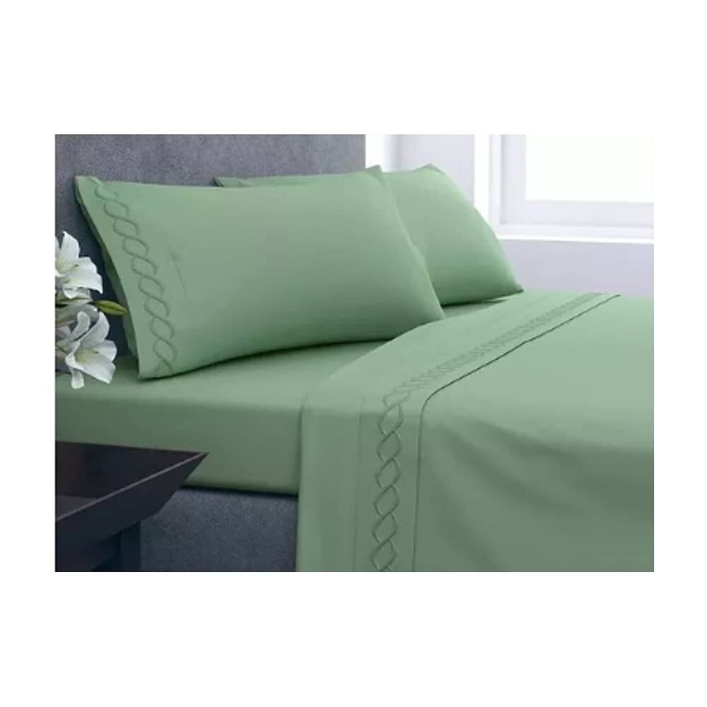 Juego De Sabanas 1.5 Plazas 210 Hilos Bordadas image number 0.0