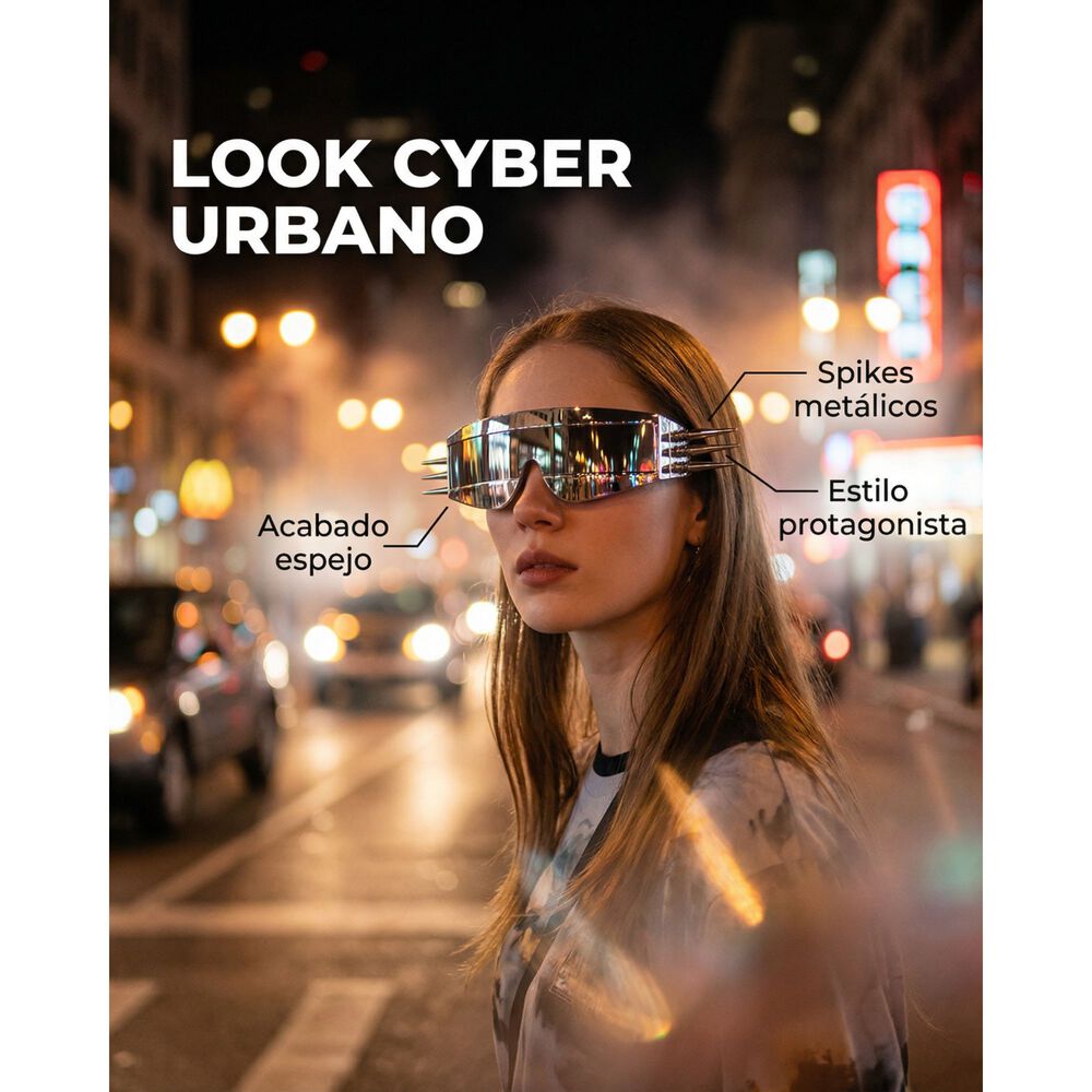 Lentes Premium Steampunk Para Fiestas Reggaet&oacute;n Metaleros image number 13.0