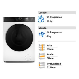 Lavadora Secadora Electrolux Eflwd12w / 14 Kilos / 8 Kilos