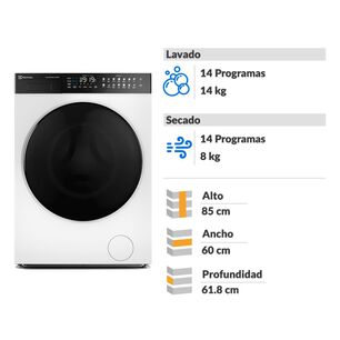 Lavadora Secadora Electrolux Eflwd12w / 14 Kilos / 8 Kilos