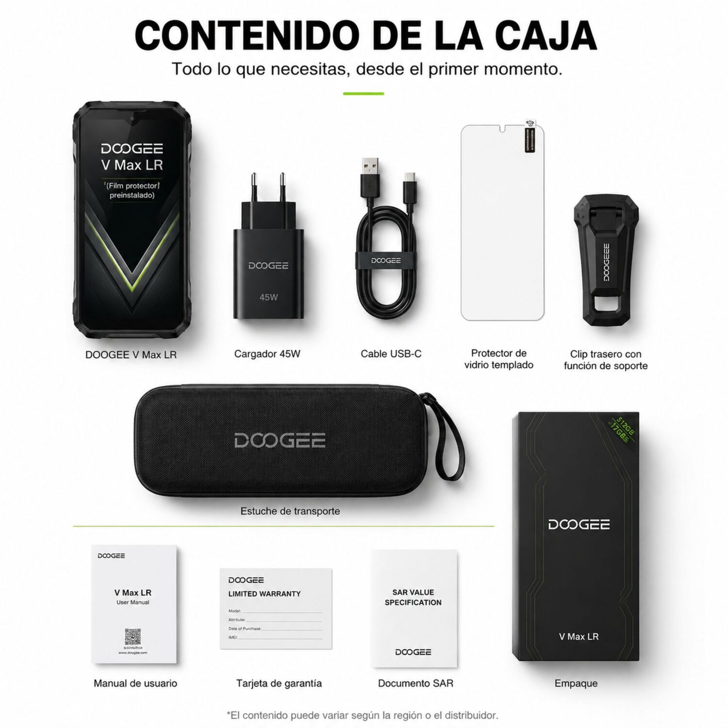Celular Rugged Doogee V Max Lr 5g L&aacute;ser 40m 512gb 36gb Ram image number 9.0