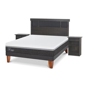 Cama Europea Cic Ortopedic Advance / 2 Plazas / Base Normal + Set De Maderas