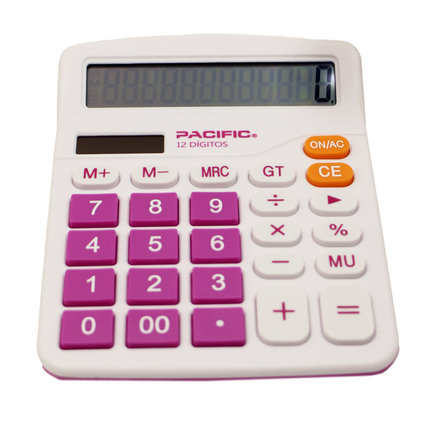 Calculadora Electr&oacute;nica Pantalla Lcd De 12 D&iacute;gitos Rosa - Ps image number 0.0