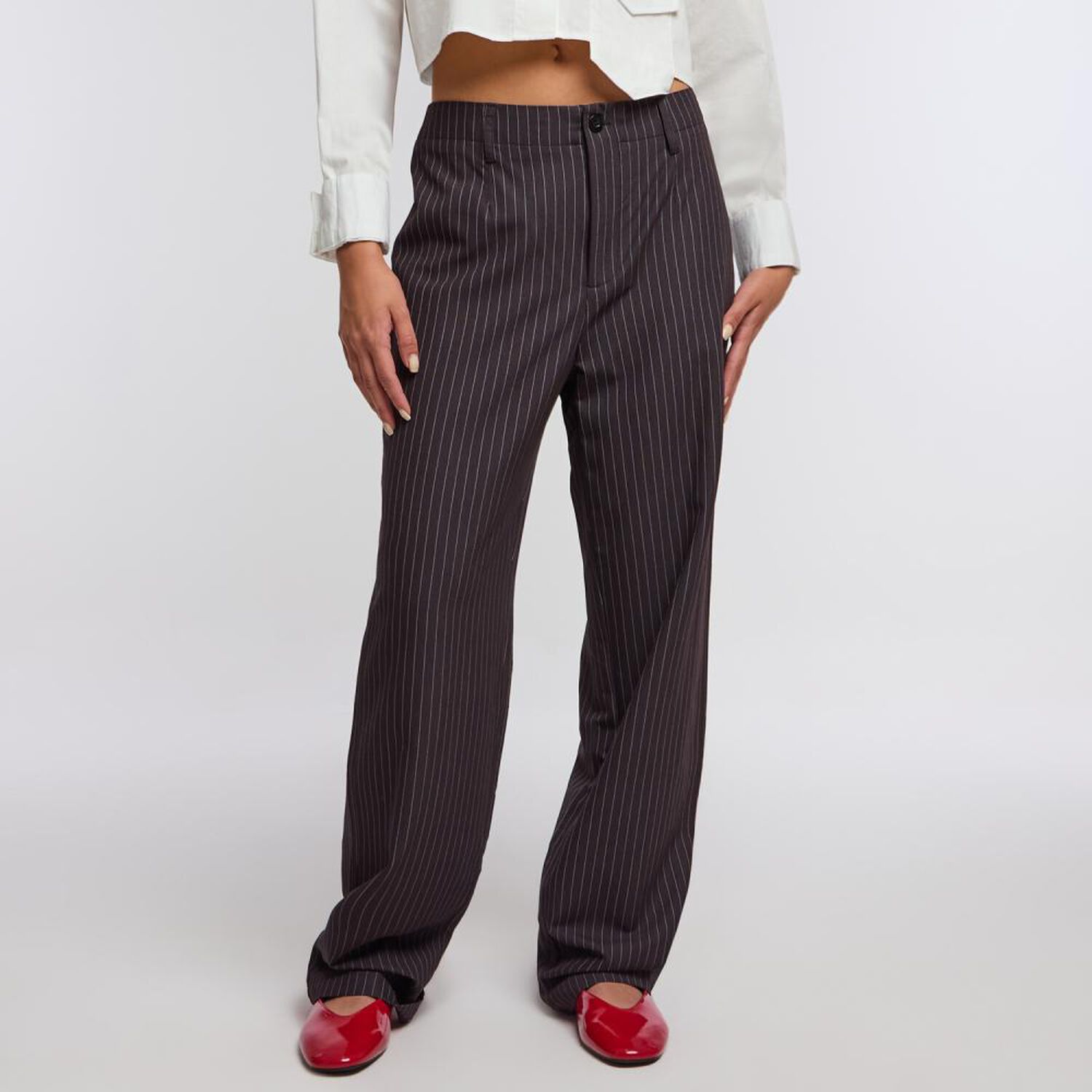 Pantal&oacute;n Sastrero Tiro Alto Flare Mujer Freedom image number 0.0