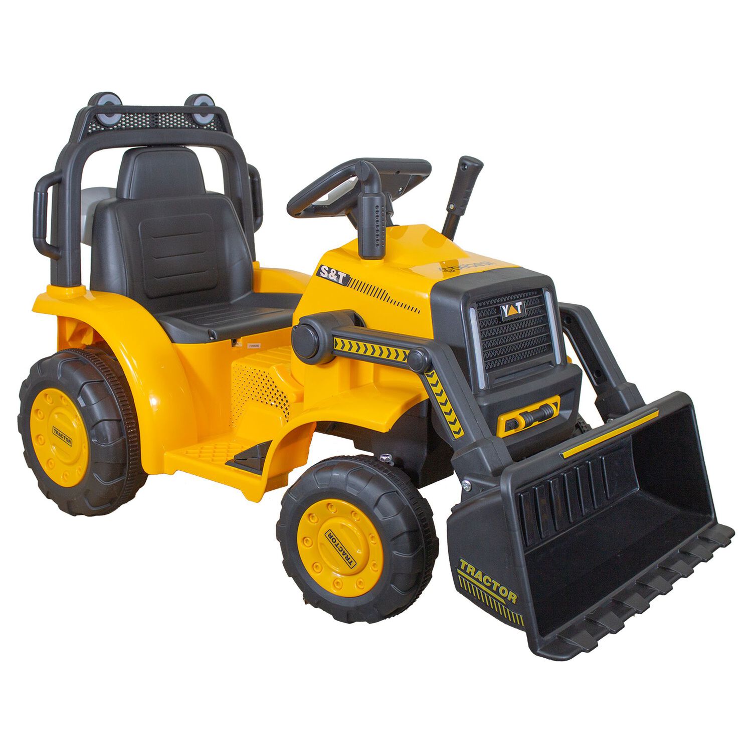 Cami&oacute;n El&eacute;ctrico Excavadora Loader Infantil Amarillo image number 0.0