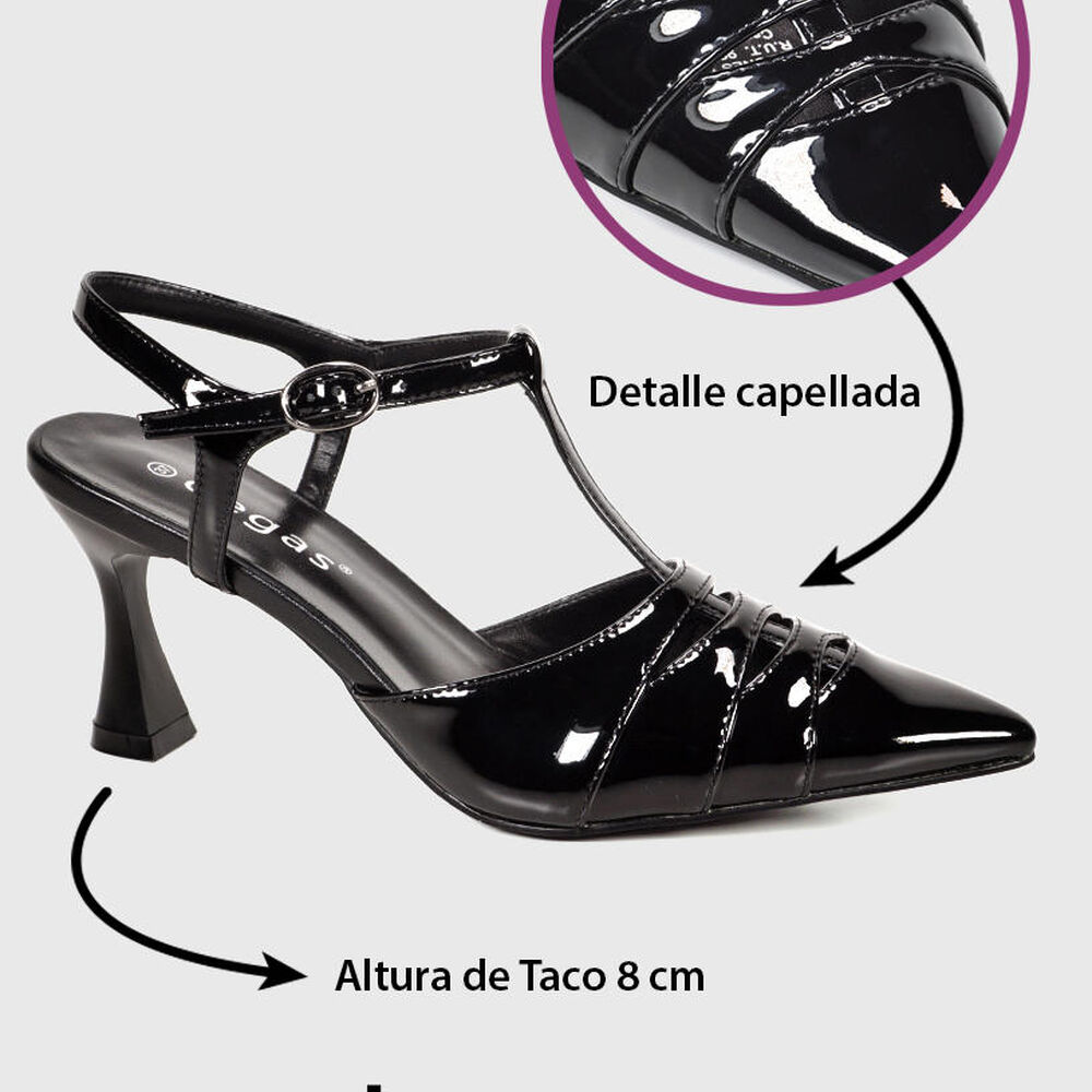 Sandalia Cuero Agle Negro image number 2.0