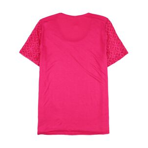 Polera Lace Delantero Manga Corta Cuello Redondo Mujer Geeps