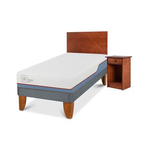 Cama Europea Cic Excellence Plus / 1 Plaza / Base Normal + Set De Maderas
