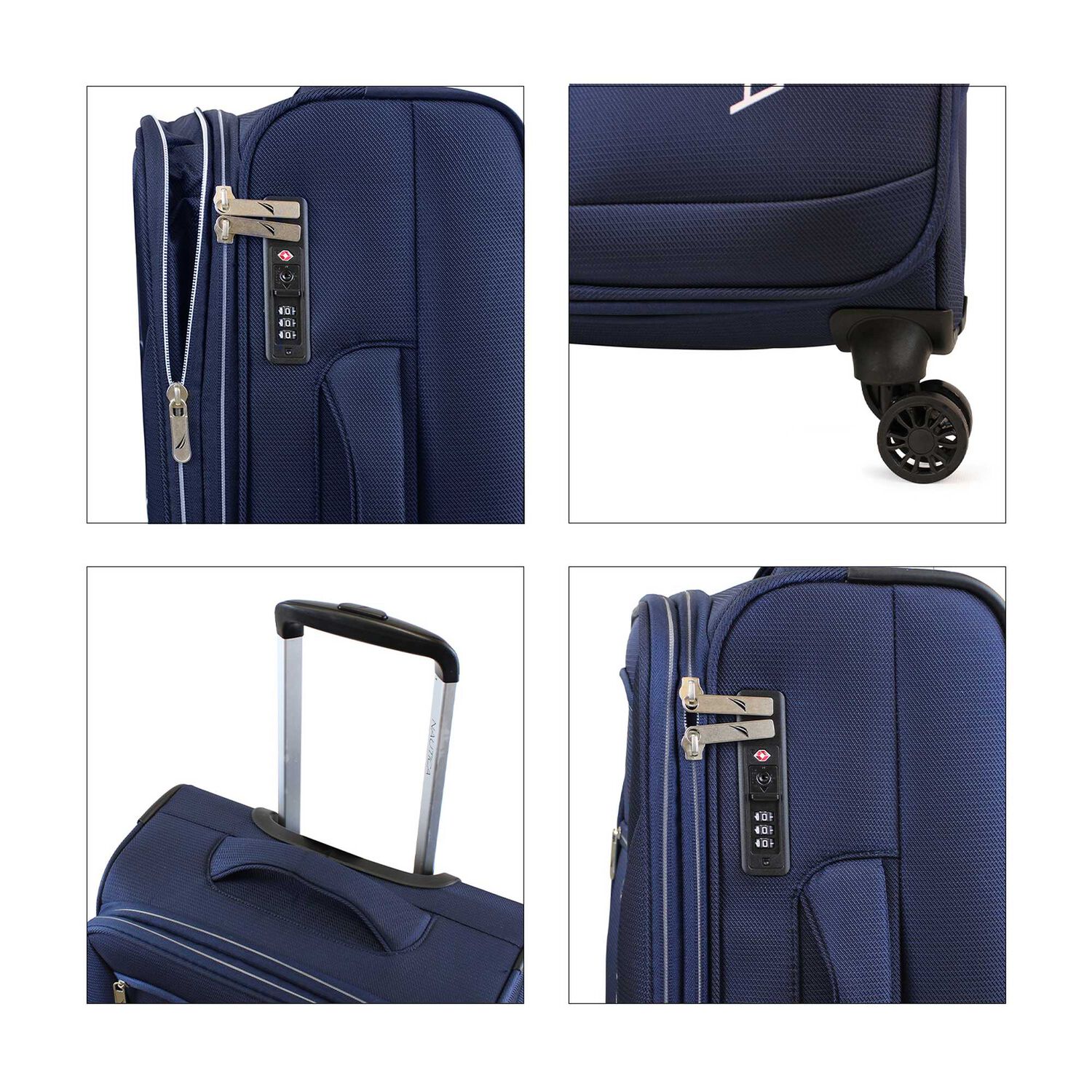 Set De 3 Maletas Blandas S+m+l Nautica Valencia Azul image number 2.0