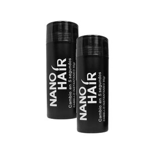 Nano Hair Castaño Claro Pelo En Polvo Pack 2 Frascos De 30g