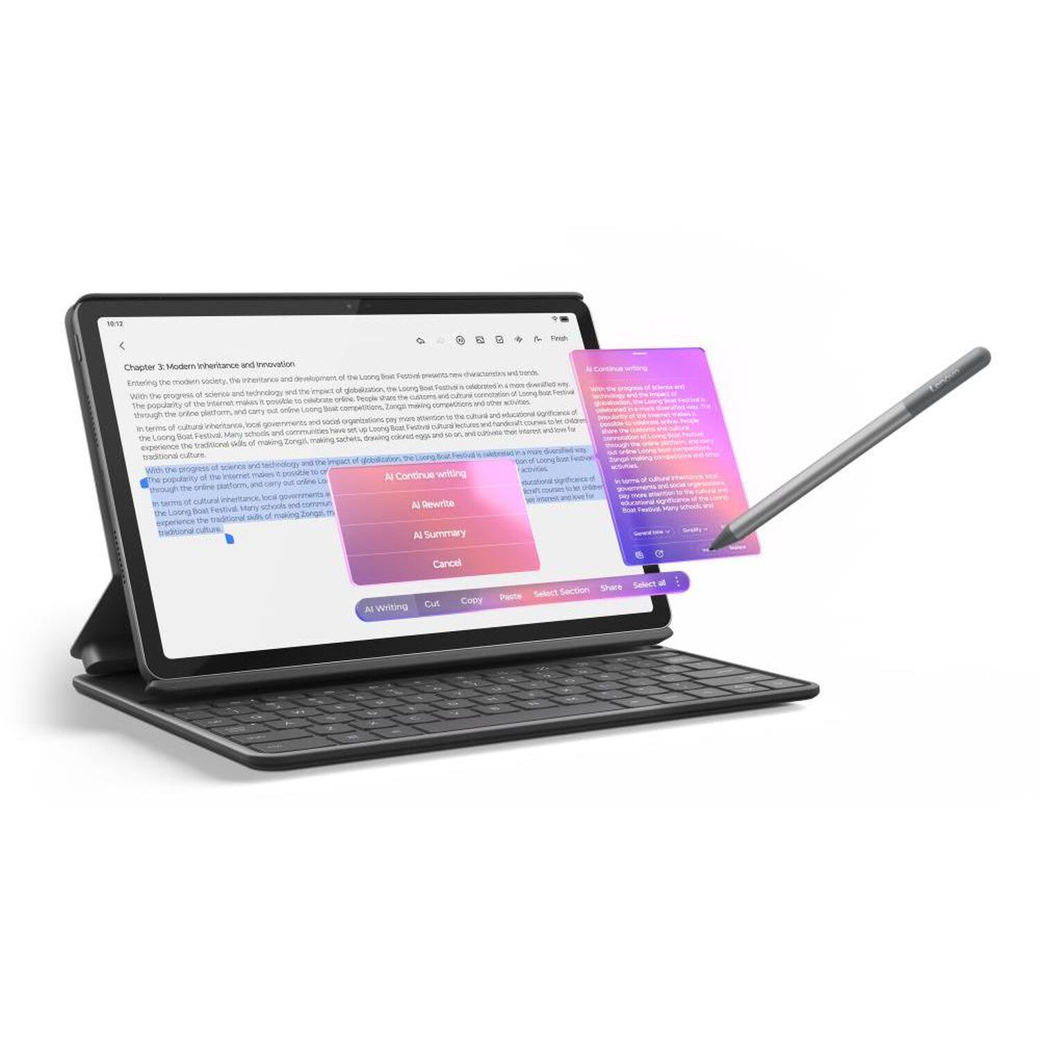 Tablet 11" 2.5K Lenovo Ideatab 11 KB / 8 GB RAM / 256 GB / Gris + Pen + Keyboard + Folio Case image number 6.0