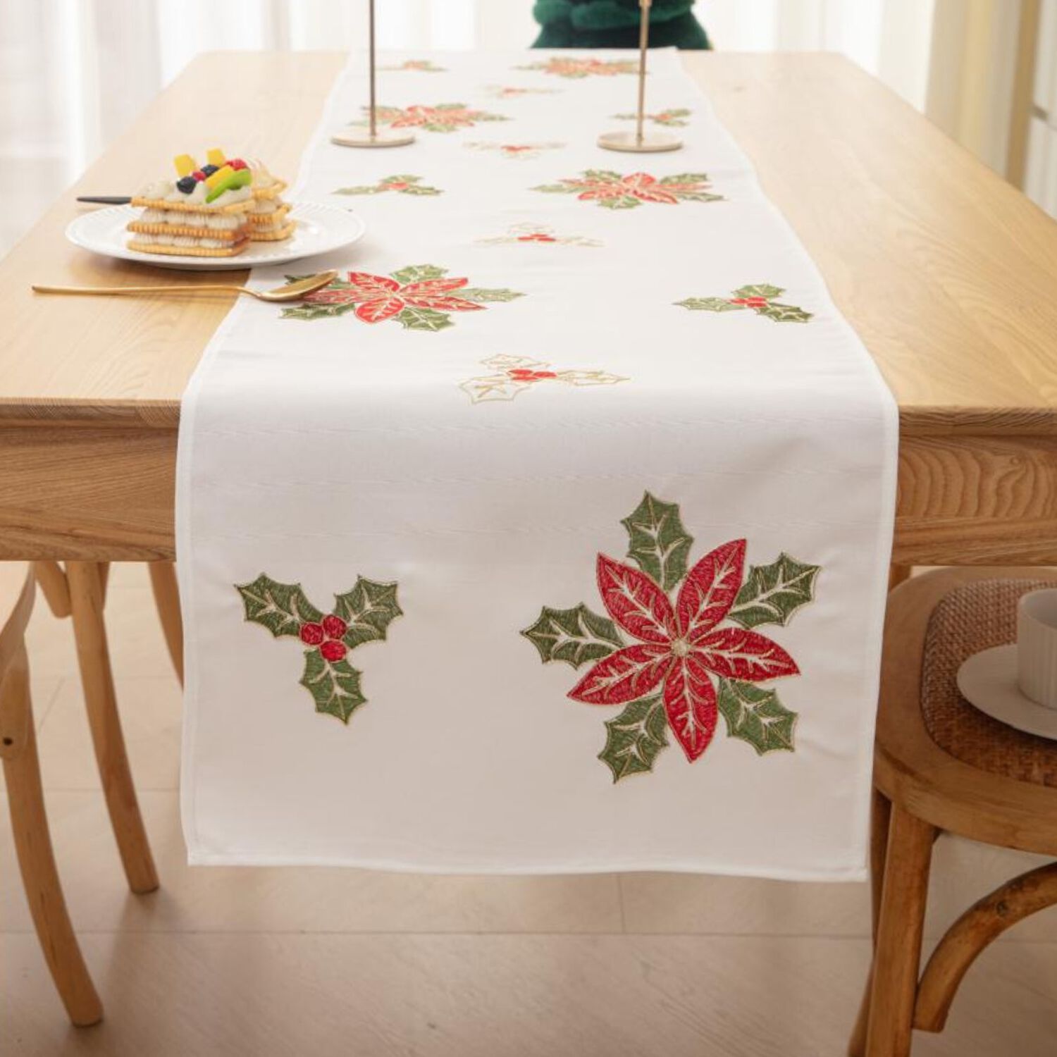 Camino De Mesa Navide&ntilde;o 36x180 Cm Dise&ntilde;o En Arpillera Ideal Para Decoraci&oacute;n Md03 image number 1.0