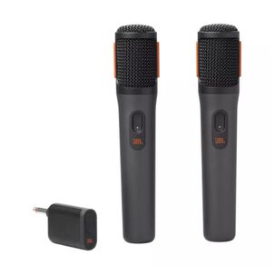 Pack 2 Microfonos Inalambricos Negros Partybox Wireless Jbl