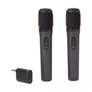 Pack 2 Microfonos Inalambricos Negros Partybox Wireless Jbl