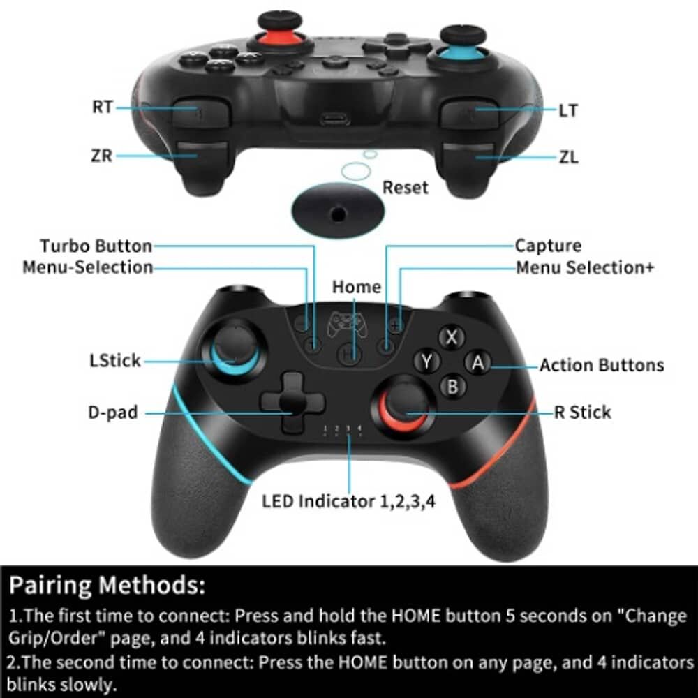 Control Joystick Inal&aacute;mbrico Negro image number 4.0