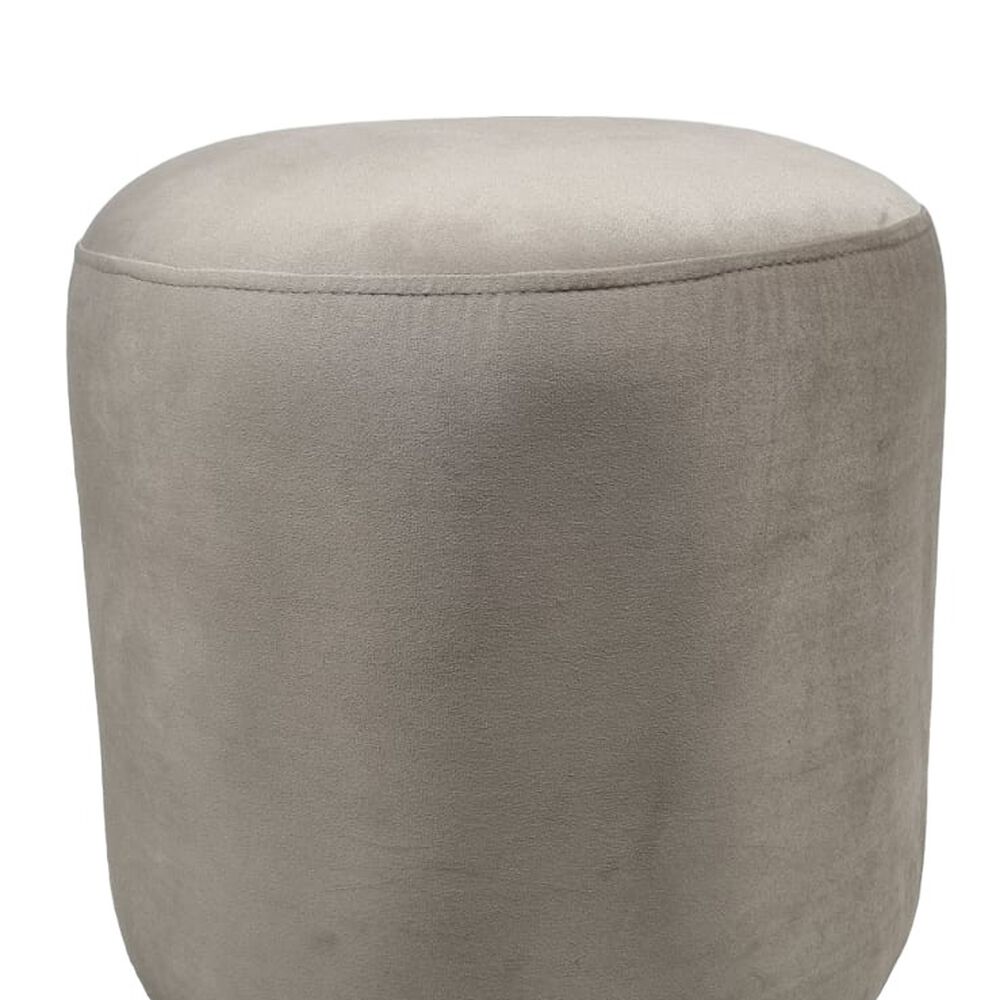 Pouf Redondo Felpa Beige image number 0.0