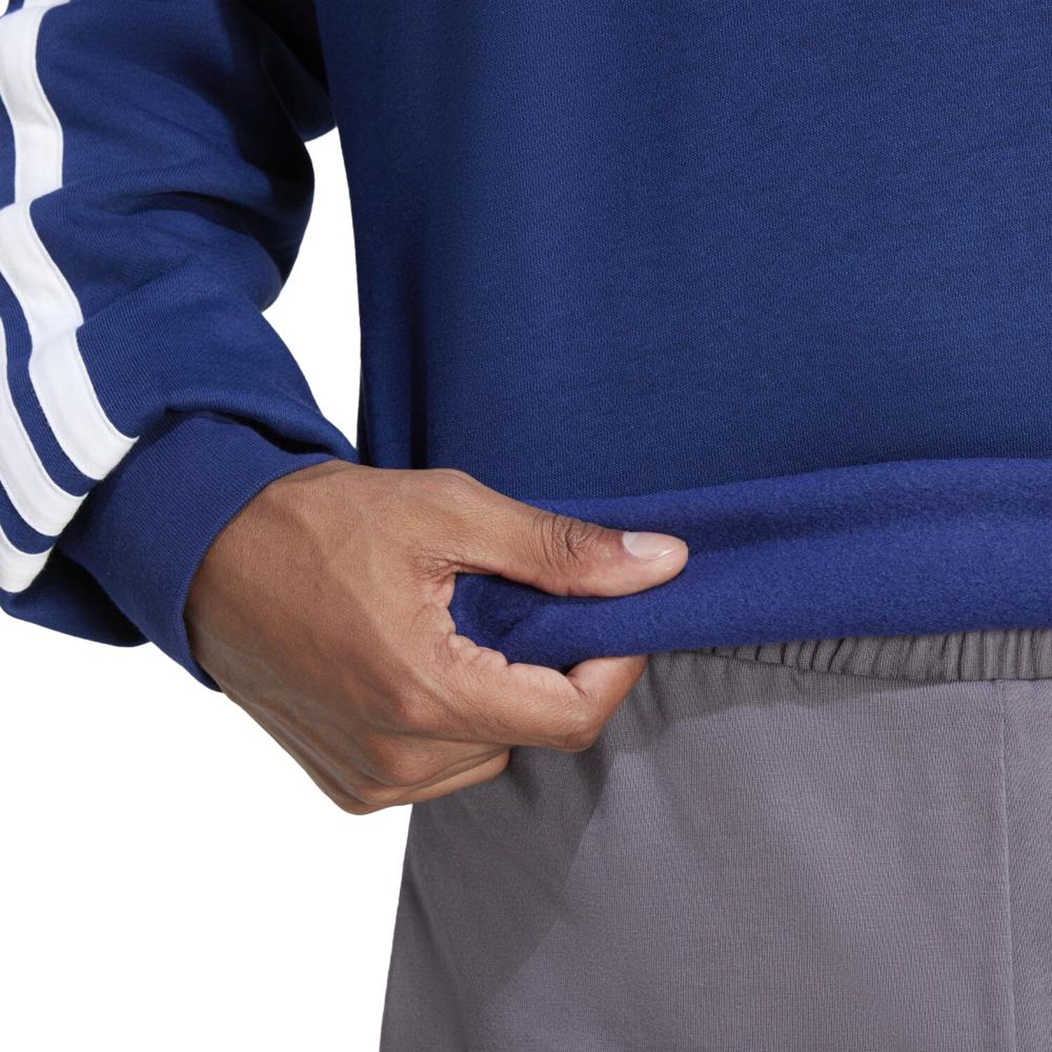 Poler&oacute;n Hombre Essentials Fleece 3 Tiras Adidas image number 5.0