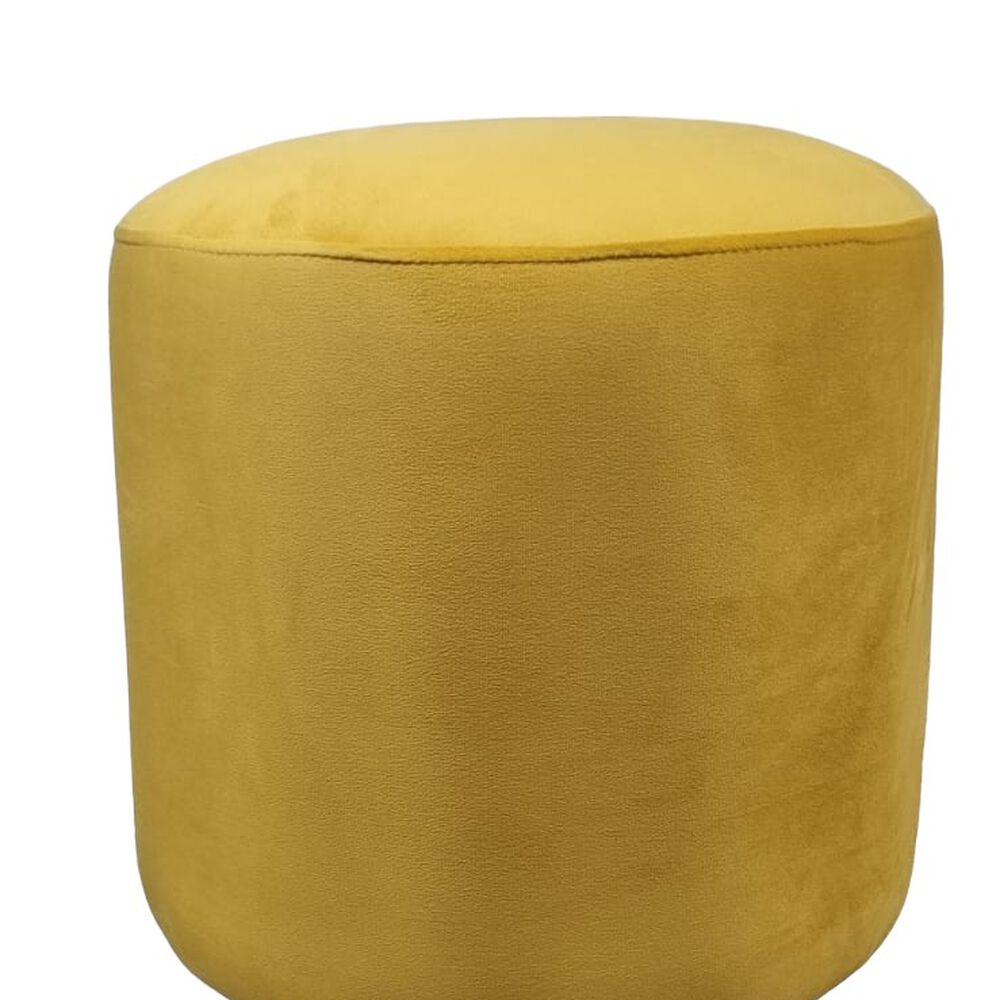Pouf Redondo Felpa Ocre image number 0.0