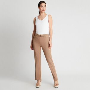Pantalón Tiro Medio Straight Mujer Lorenzo Di Pontti