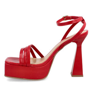 Sandalia Mujer Bata Loto Rojo