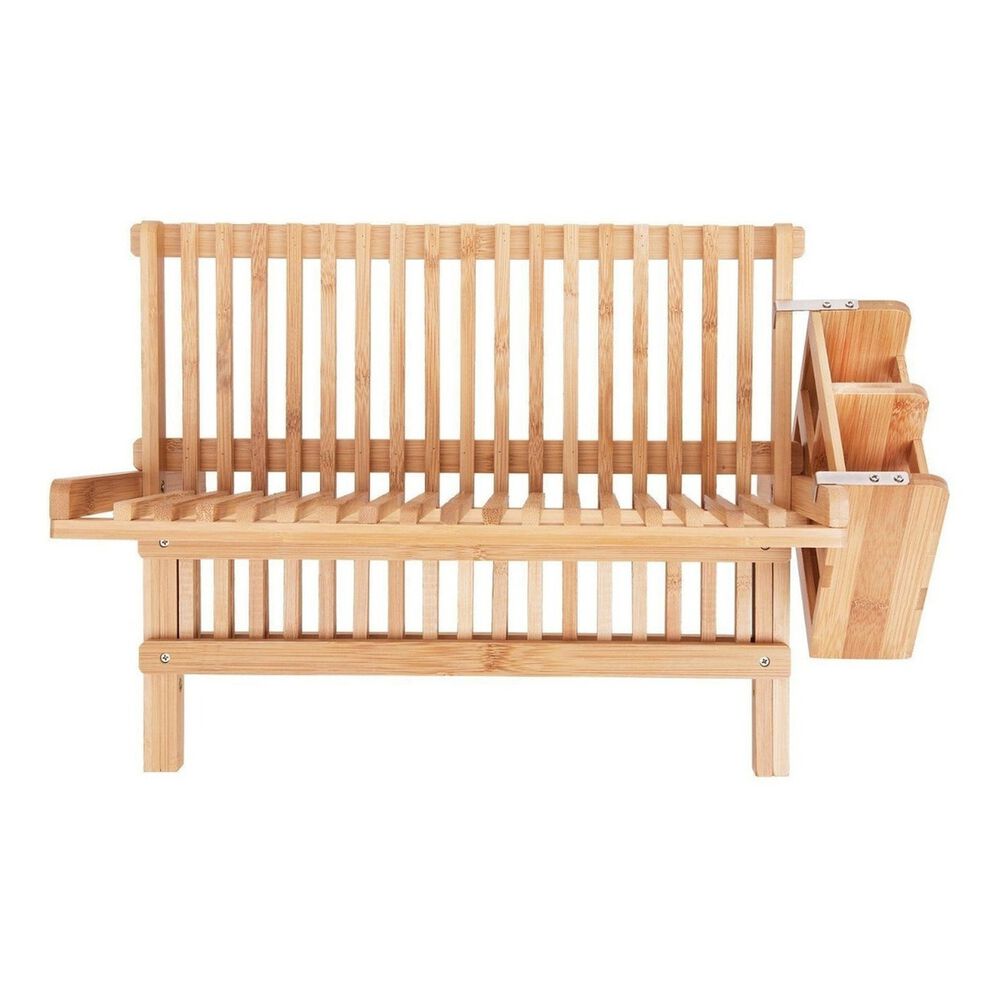 Escurridor De Platos Bambú Ecológico Plegable Y Funcional image number 4.0