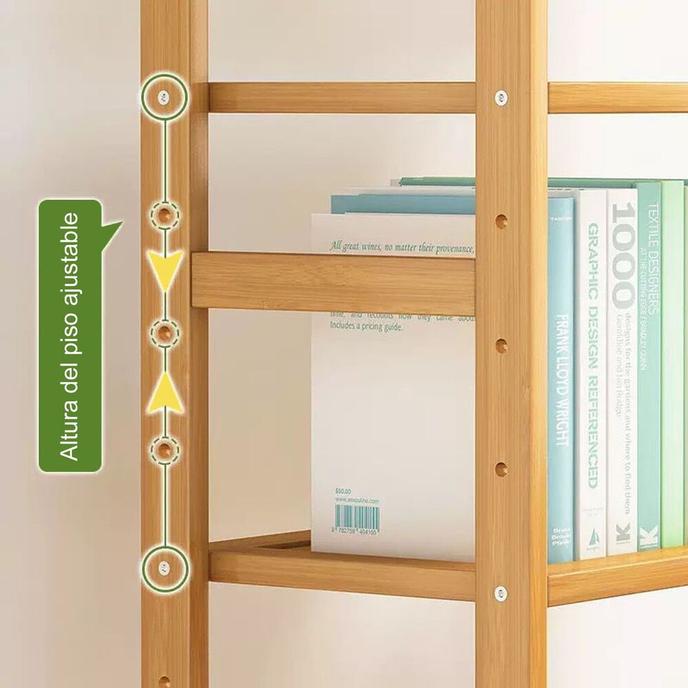 Organizador Bambú Ajustable 5 Niveles Cocina Baño image number 5.0