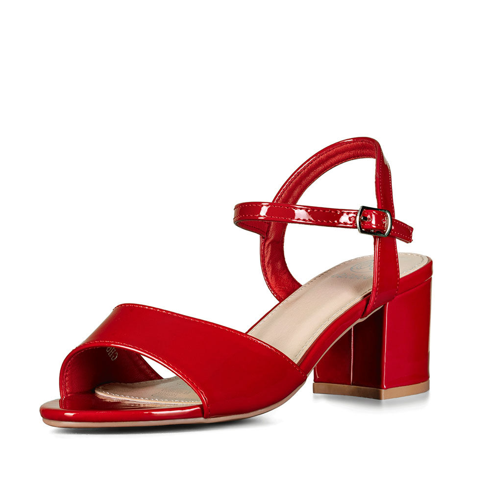 Sandalia Casual Taco Roja Mujer Weide Gh64 image number 6.0