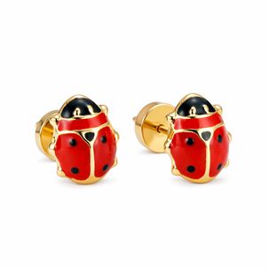 Aros Abridores China 7x9mm Oro 14k A Presi&oacute;n Beb&eacute; Ni&ntilde;a Hipoalerg&eacute;nicos