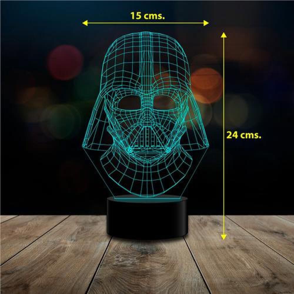 Lámpara 3d Darth Vader Star Wars Acrilico Transparente image number 2.0
