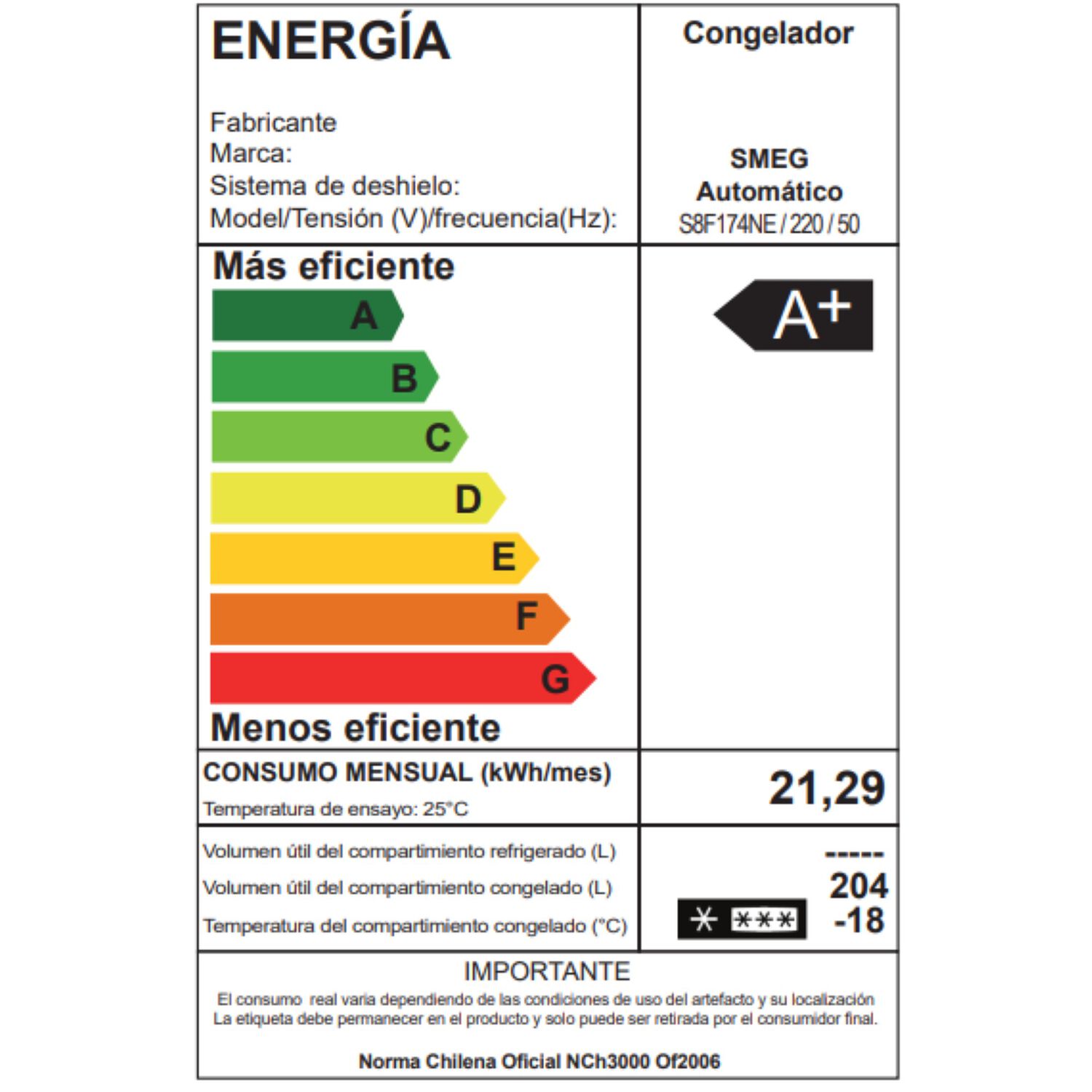 Freezer Smeg Sbs It 311 Lts Smeg image number 4.0