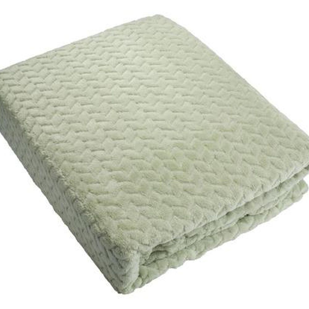 Frazada Andes Jacquard Flannel Verde 2 Plaza image number 2.0