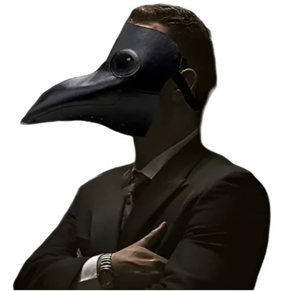 M&aacute;scara Peste Negra Cuero Sint&eacute;tico Cosplay Halloween M&eacute;dico image number 0.0