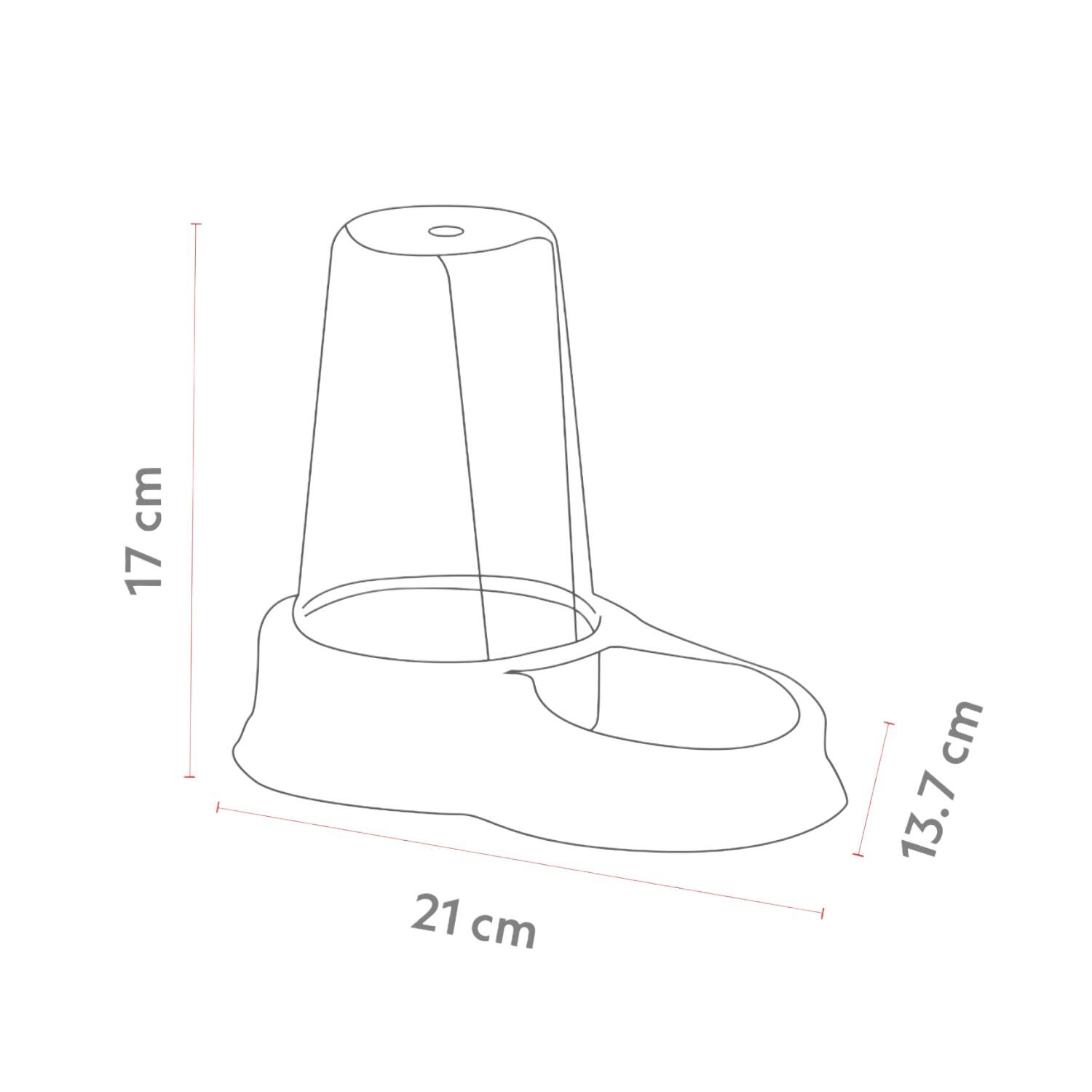 Dispensador Mascota Agua Y Comida 0,65 L Beige Plastiken image number 0.0