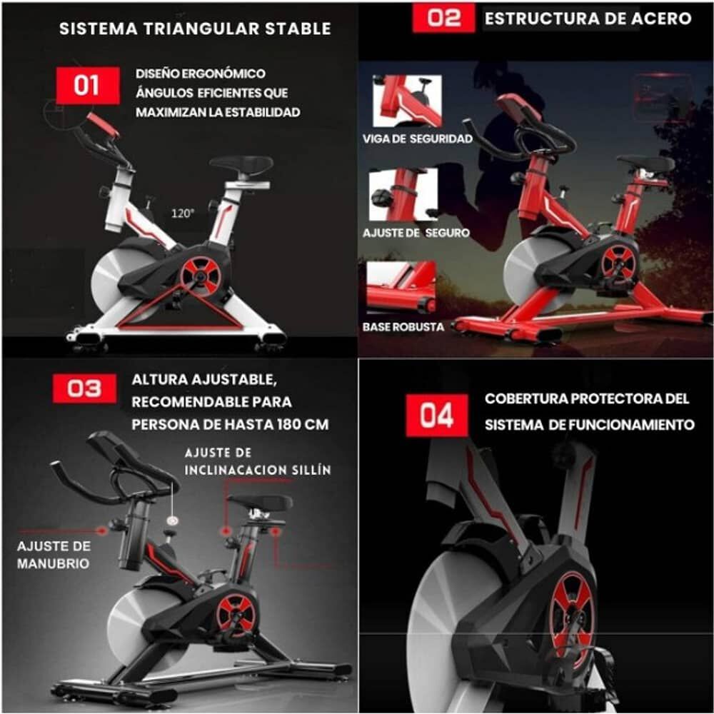 Bicicleta Spinning Est&aacute;tica Con Monitor Yepsport image number 5.0