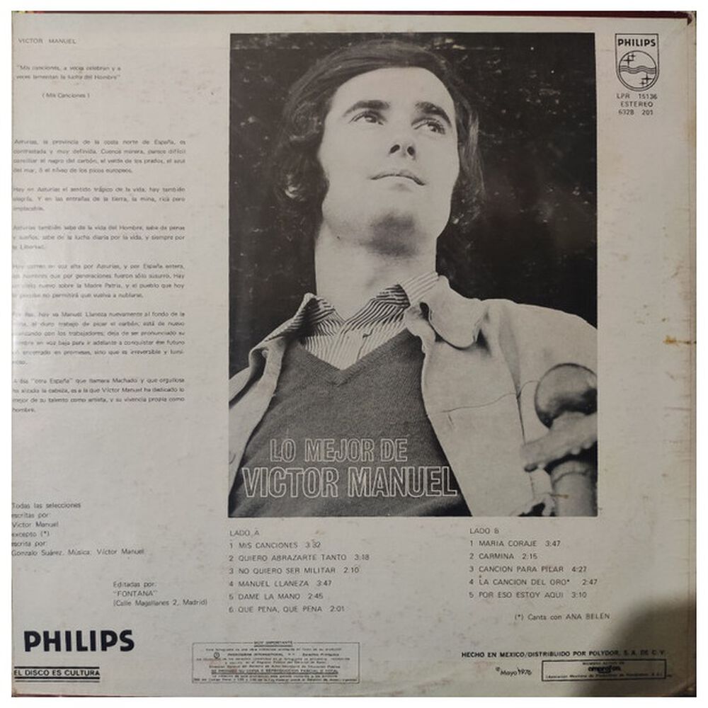 Victor Manuel - Grandes Exitos | Vinilo Usado image number 1.0