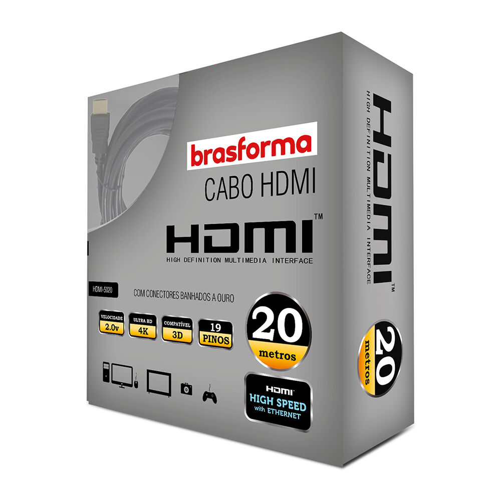 Cable Hdmi 20mts 2.0.v 4k - 3d Ready Arc Hdmi5020 image number 0.0