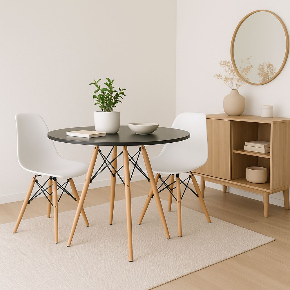 Mesa De Comedor Eames 80cm Redonda - Negra image number 2.0