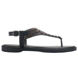 Sandalia Mujer Casual Negro Chalada Buckel-5