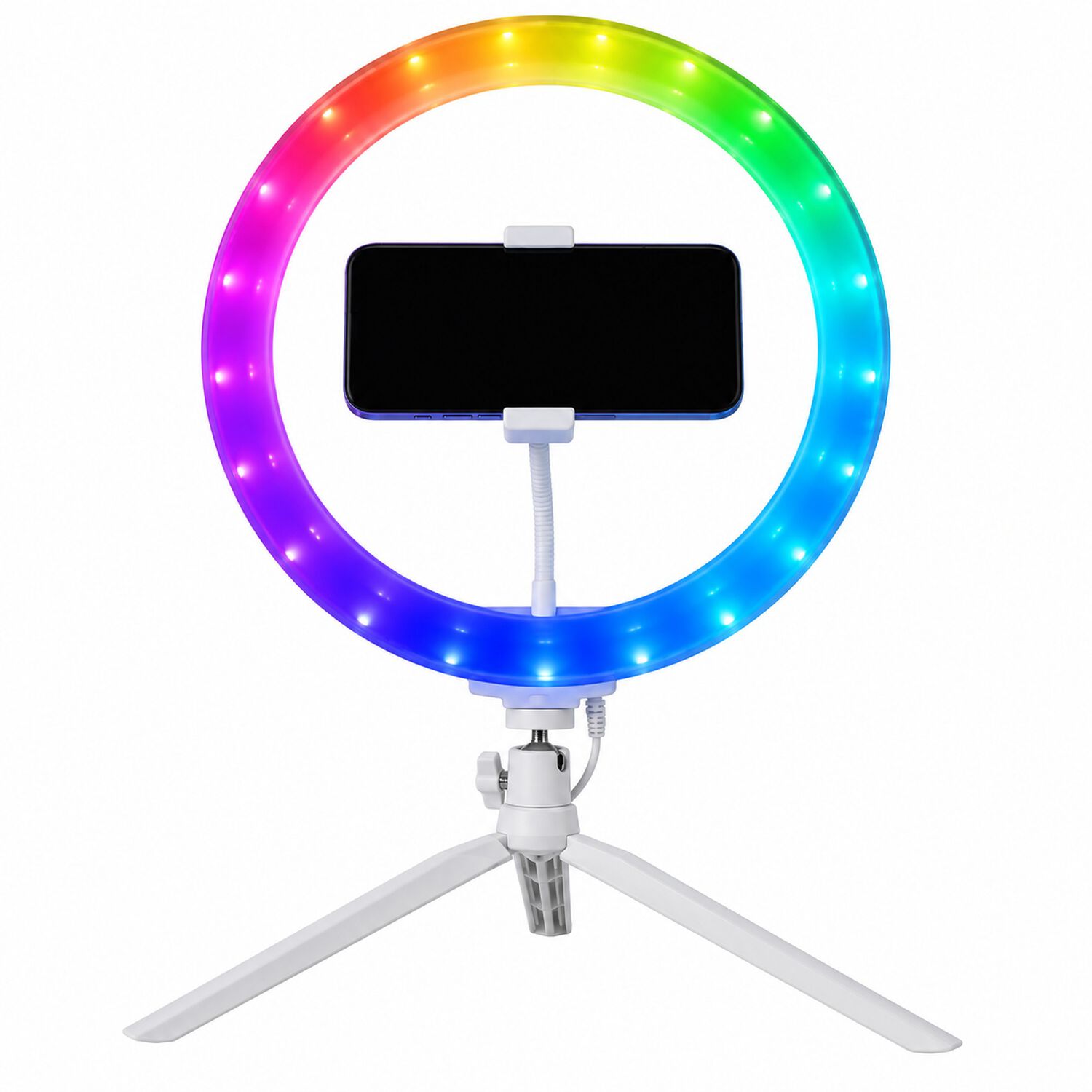 Aro De Luz Multicolor Rgb 12" Con Soporte Para Smartphone image number 1.0