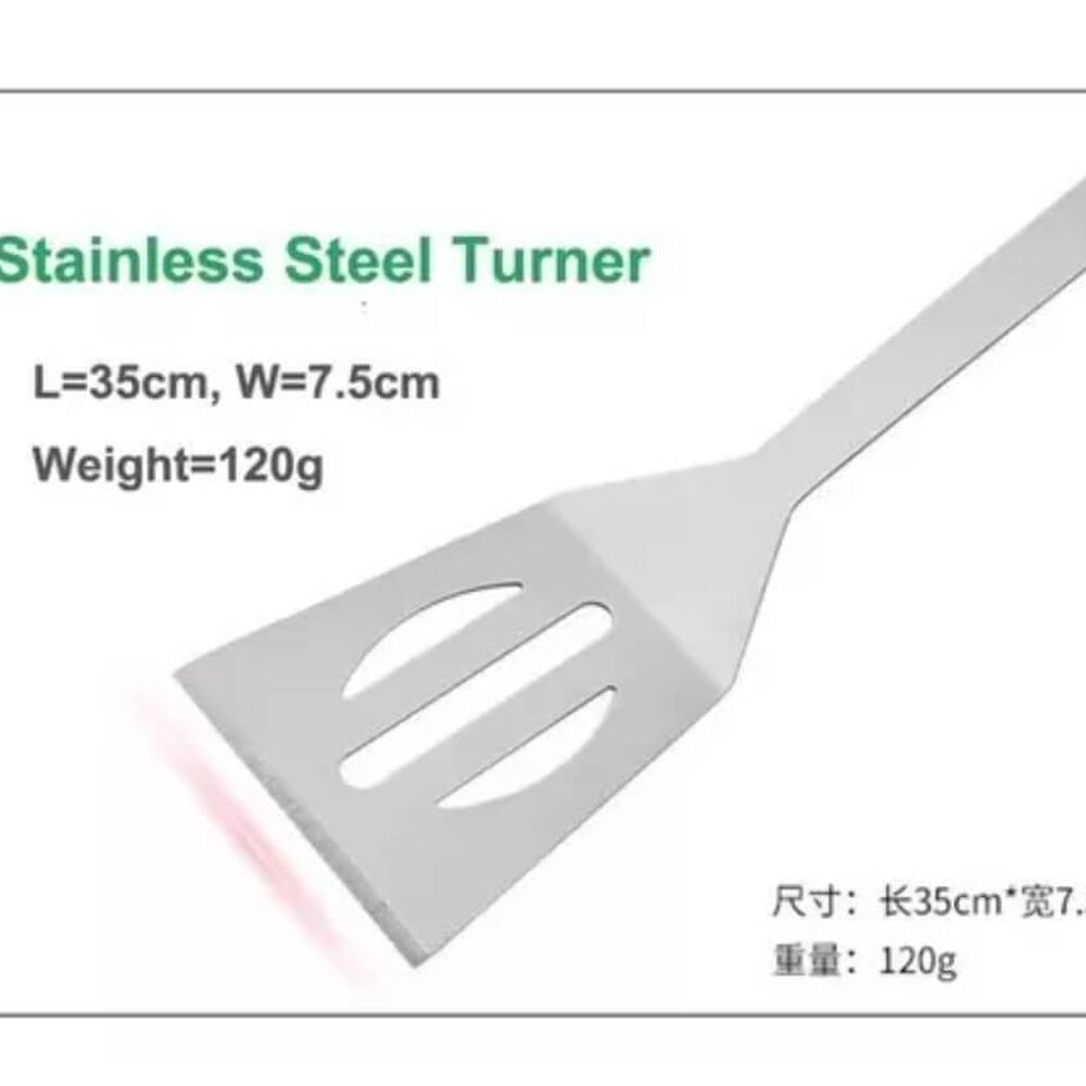 Set 5 Utensilios Profesional Acero Inox Para Asado + Estuche image number 5.0