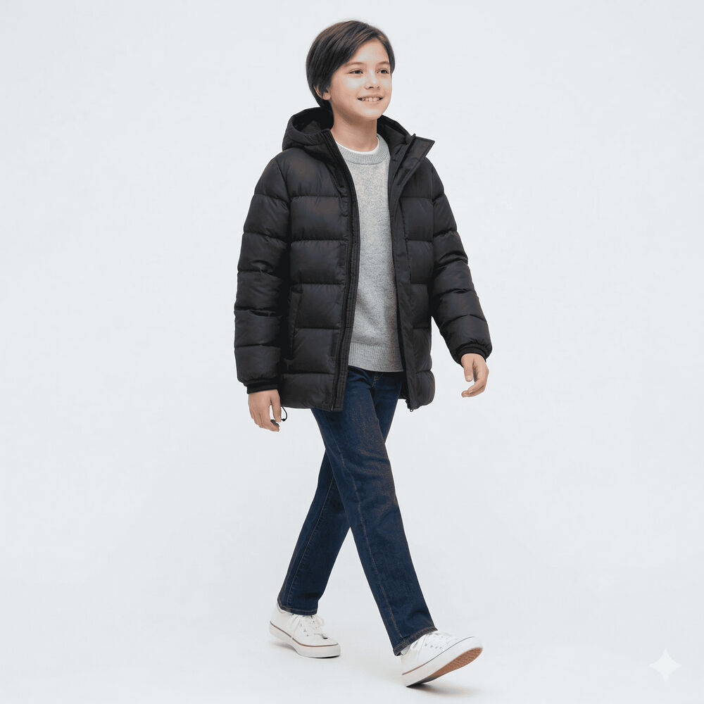 Parka Ni&ntilde;o Invierno Acolchada Capucha Termica Abrigo Escolar image number 3.0