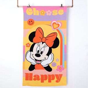 Toalla Playa C/bolso 70x140+33x42 Minnie Smile